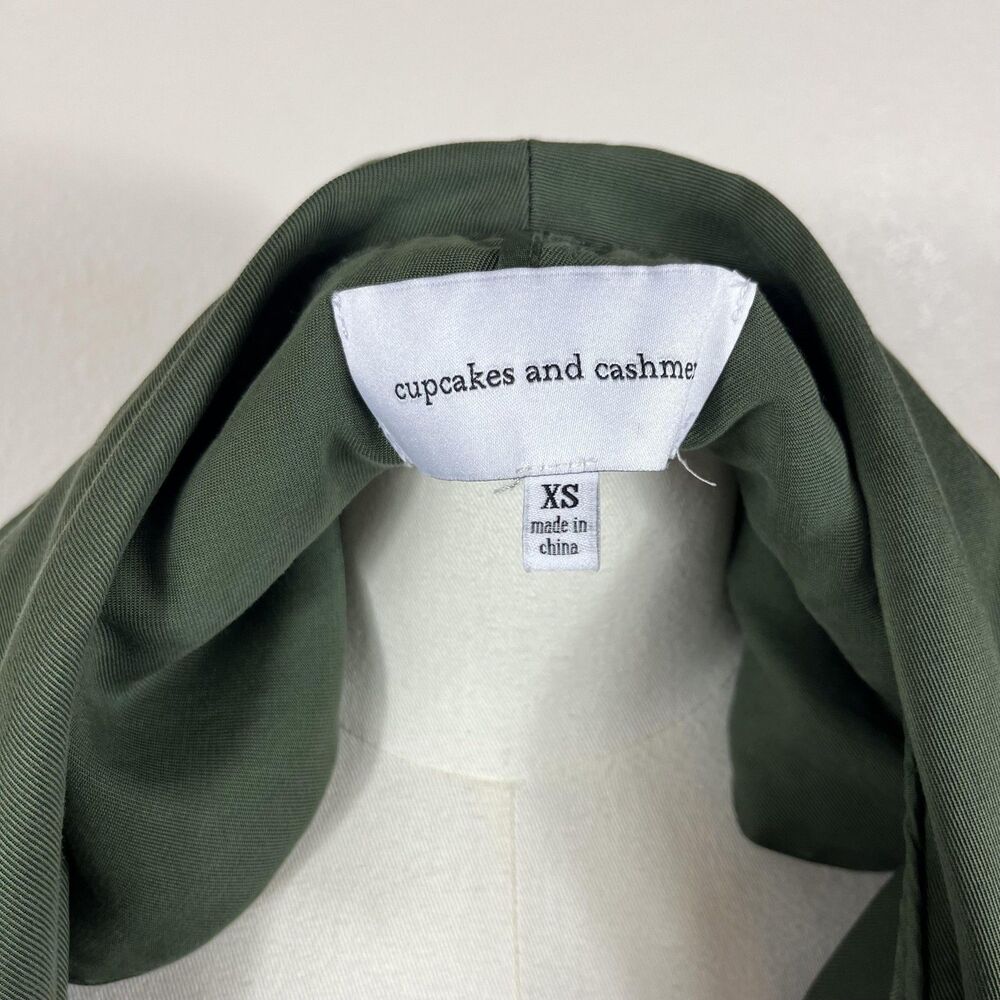 Cupcakes And Cashmere Vest Womens XS Green Open Front Capsule Casual - Picture 7 of 9